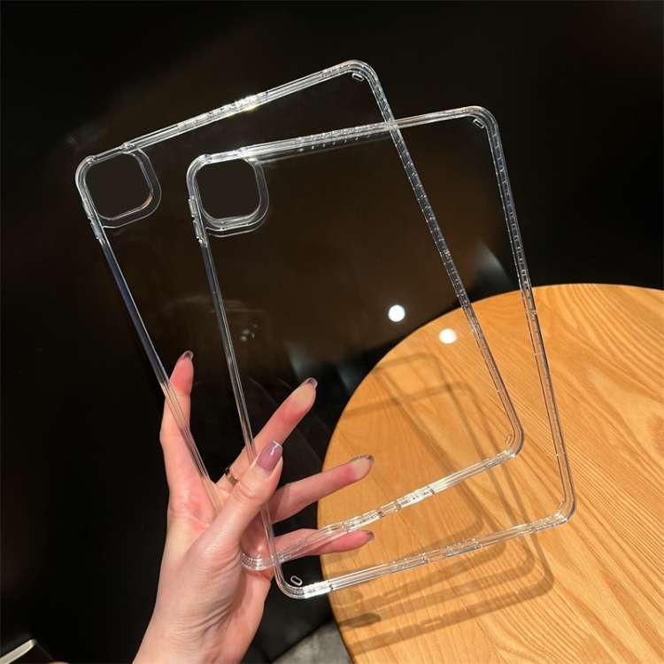 For iPad 10.2 2021/2020/2019 Suck Pen Clear Acrylic Tablet Case(Transparent)
