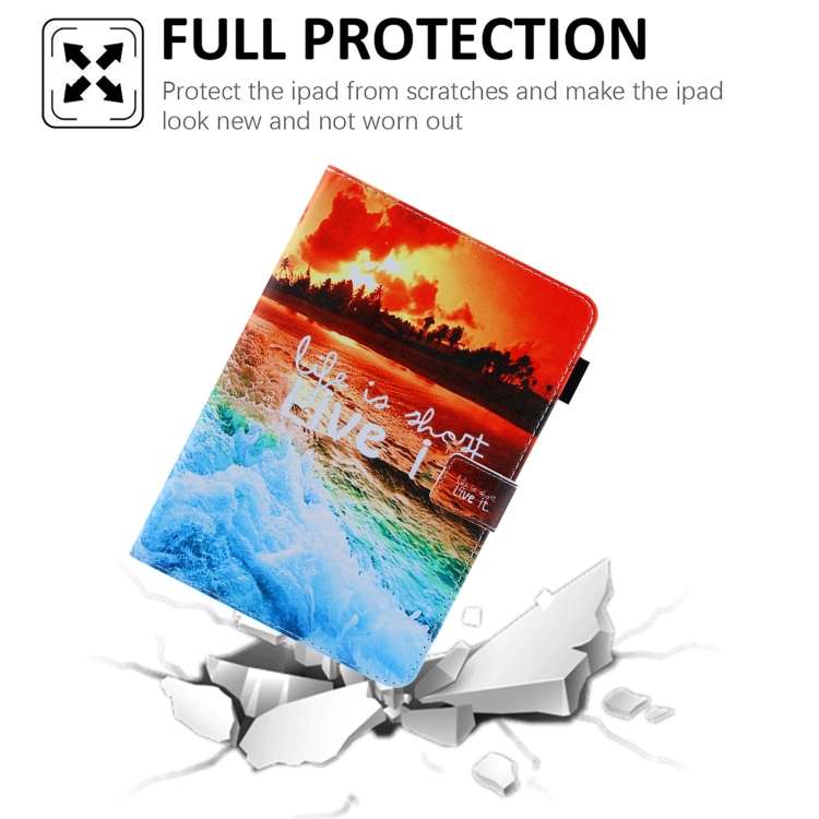 For iPad Pro 11 2024 Colored Drawing Leather Smart Tablet Case(Sunset)