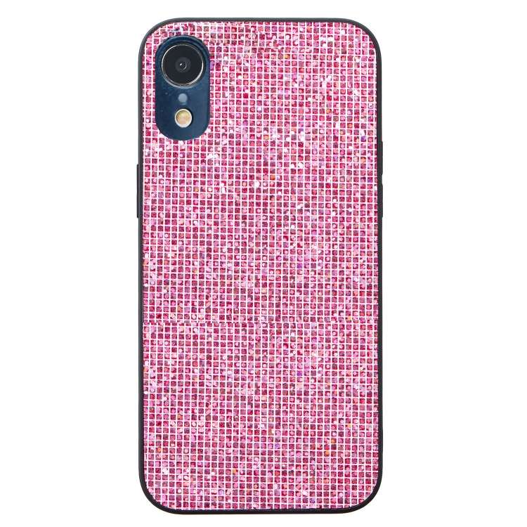 For iPhone XR Glitter Powder TPU Hybrid PC Phone Case(Pink)