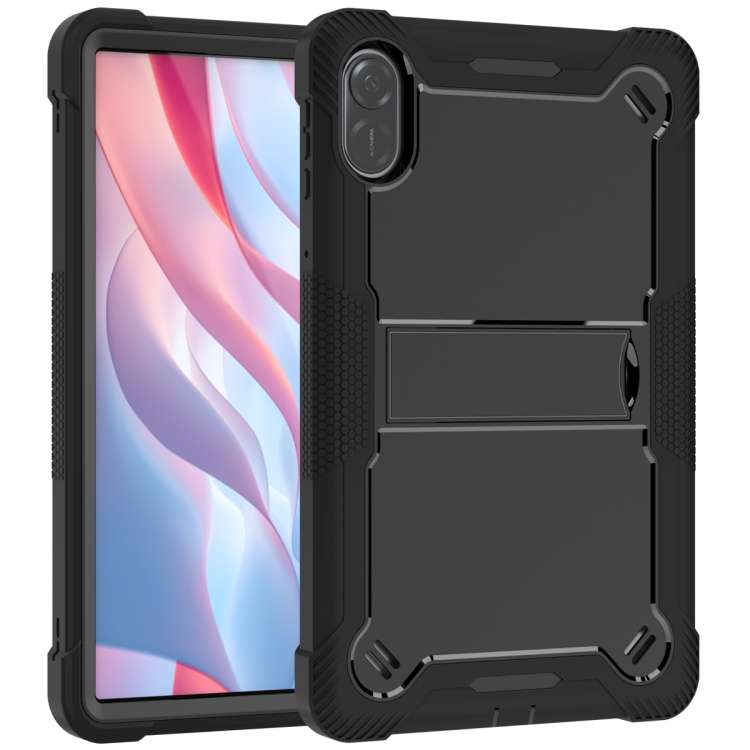 For Honor Pad X9 Shockproof Silicone Hybrid PC Tablet Case with Holder(Black)