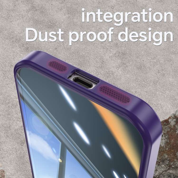 For iPhone 12 Pro Max Acrylic Hybrid TPU Armor Shockproof Phone Case(Purple)