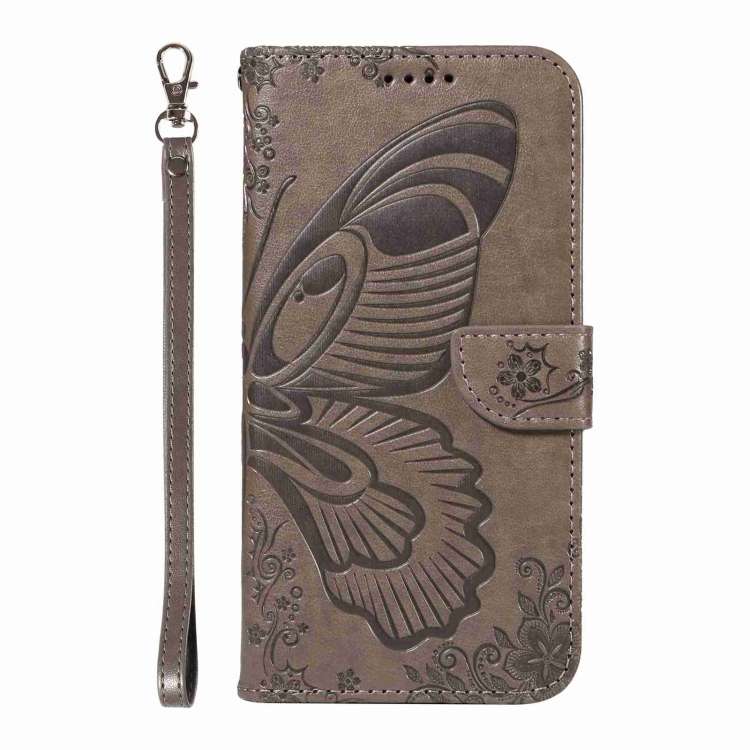 For OnePlus Nord CE4 Swallowtail Butterfly Embossed Leather Phone Case(Grey)