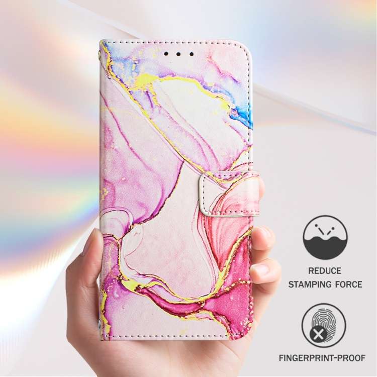 For Xiaomi Redmi 8 / 8A PT003 Marble Pattern Flip Leather Phone Case(Rose Gold)