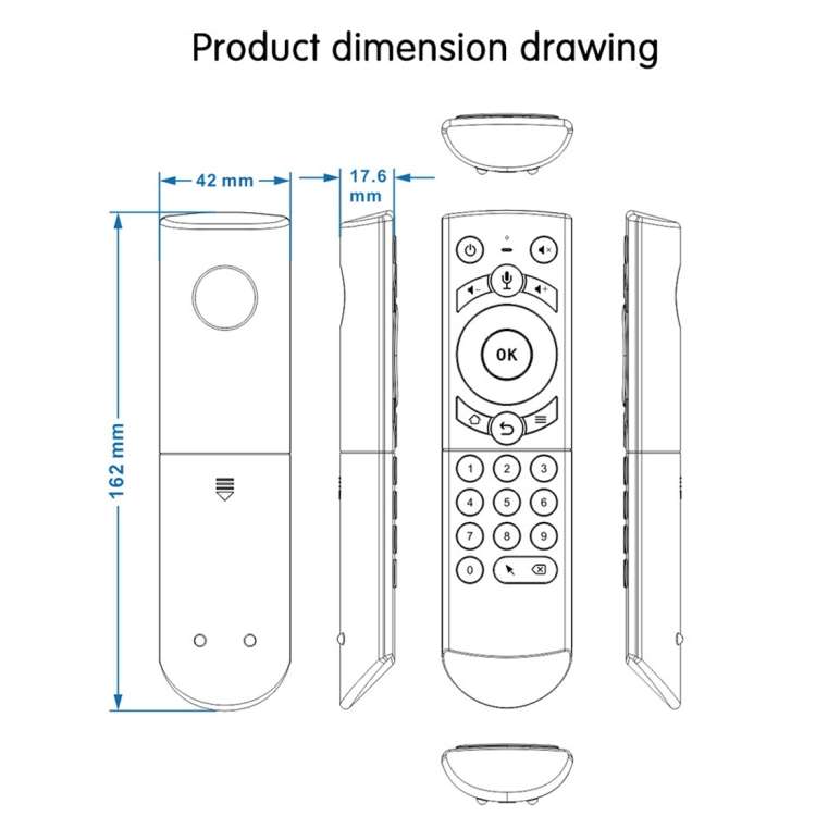 G21 2.4GHz Fly Air Mouse LED Backlight Wireless Keyboard Remote Control with Gyroscope for Android T