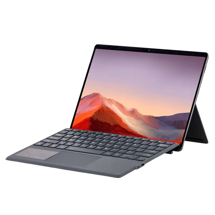 For Microsoft Surface Pro 10 / Pro 9 2089A Wireless Bluetooth Keyboard Leather Case with Touchpad(Gr