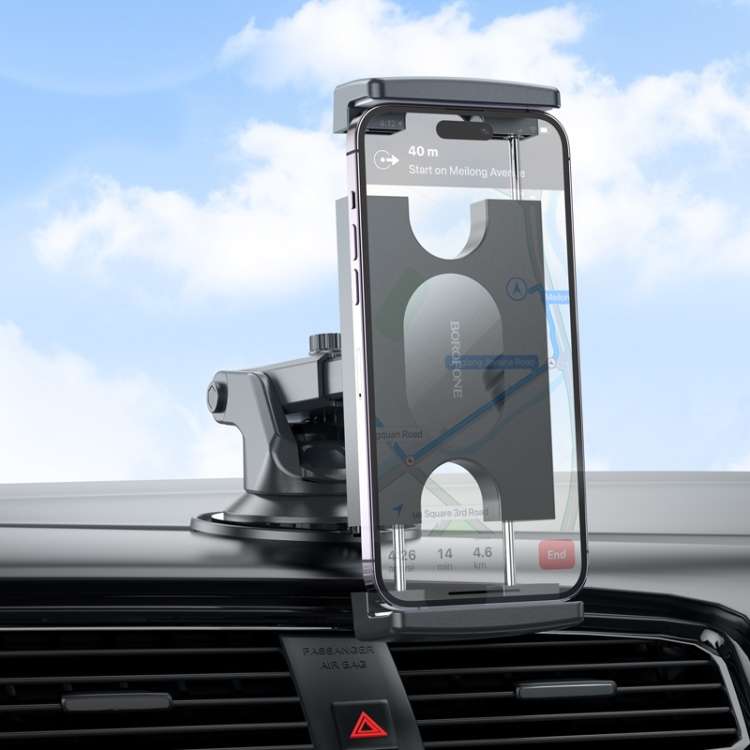 BOROFONE BH100 Airy Car Center Console Tablet PC Holder(Black)