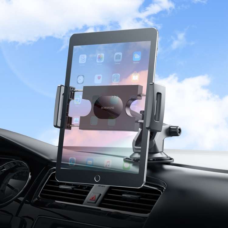 BOROFONE BH100 Airy Car Center Console Tablet PC Holder(Black)