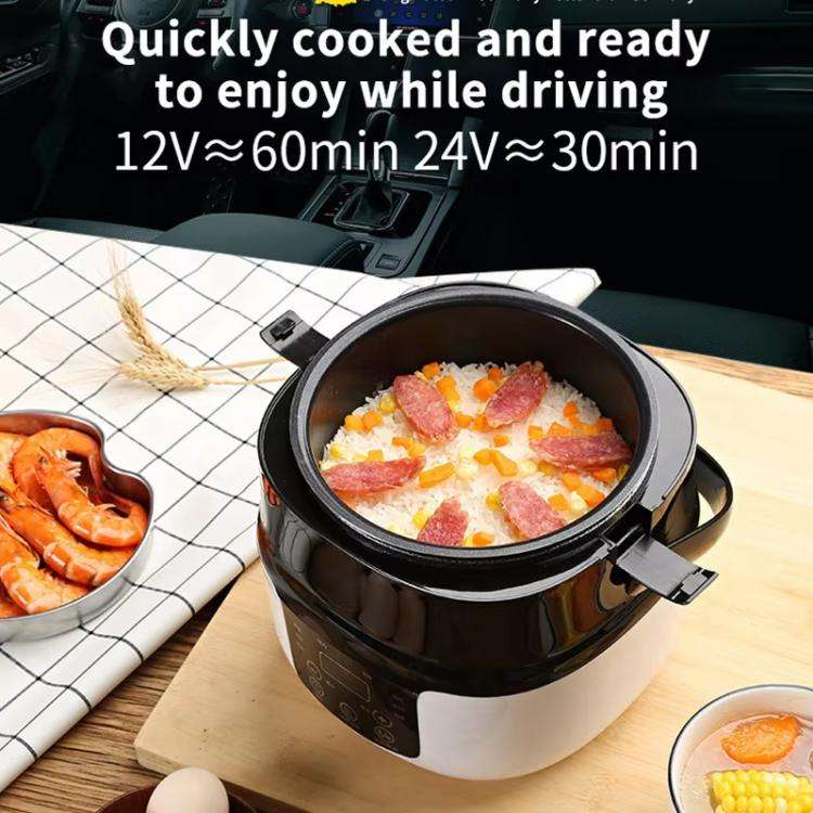 COOLBOX Vehicle Multi-function Mini Rice Cooker Capacity: 2.0L, Version:12V Current-limiting