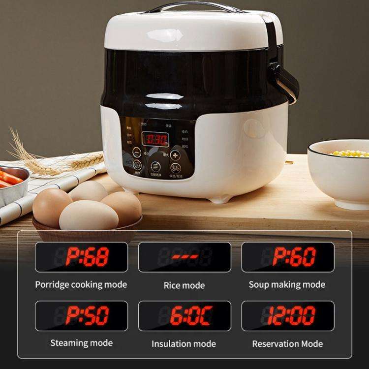 COOLBOX Vehicle Multi-function Mini Rice Cooker Capacity: 2.0L, Version:12V Current-limiting