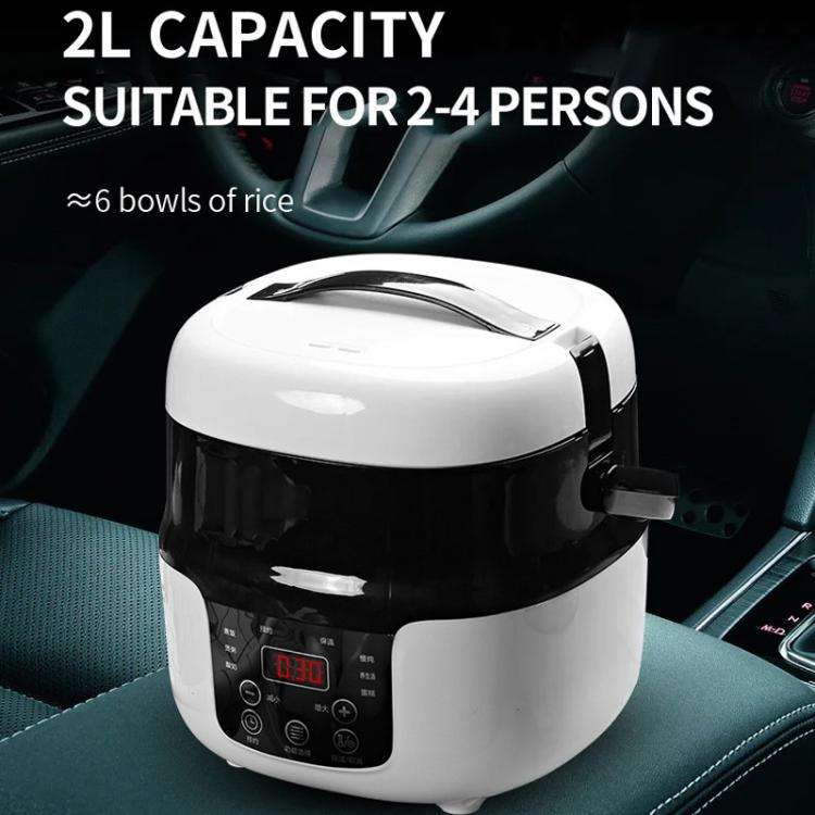 COOLBOX Vehicle Multi-function Mini Rice Cooker Capacity: 2.0L, Version:12V Current-limiting