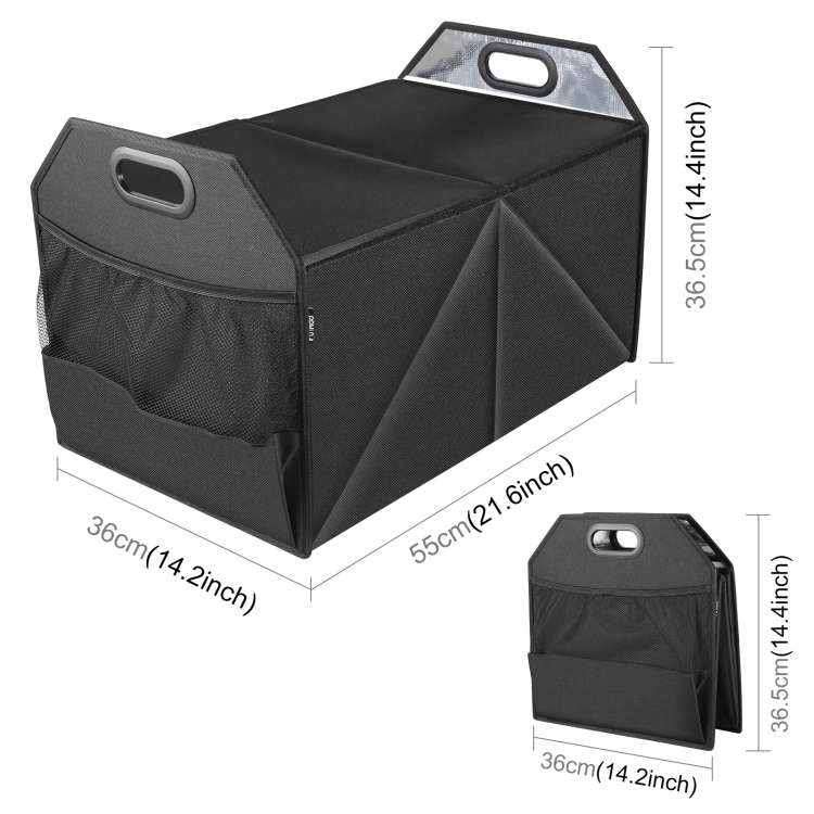 FunAdd Foldable Storage Fresh Box Vehicle Trunk Organizer Bag Transportation Fresh-keeping Box (Blac