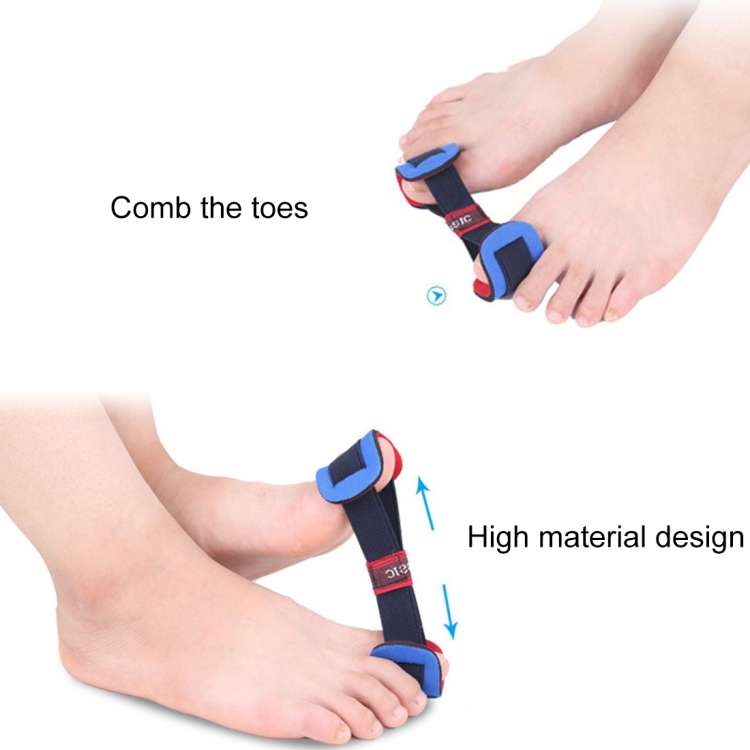 Big Toe Stretcher Corrector Feet Care Elastic Band Tensile Band(Blue)