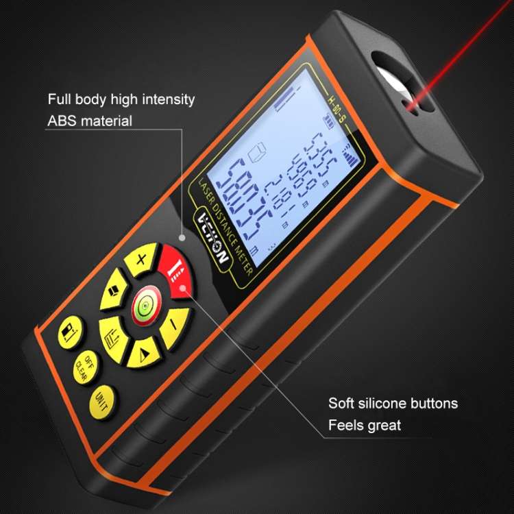 VCHON 120m Handheld Rechargeable Voice Laser Rangefinder High Precision Infrared Room Measuring Inst