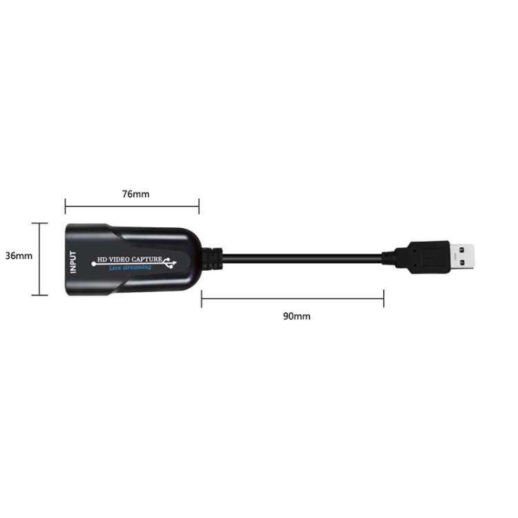 K004 HDMI to USB 3.0 UVC HD Video Capture (Black)