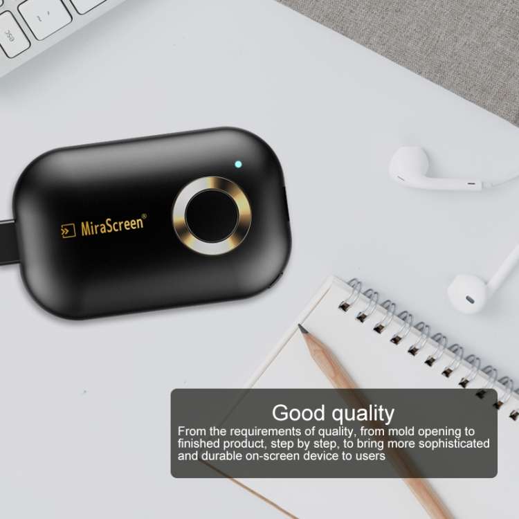 MiraScreen G9 Wireless Display Dongle 2.4G + 5G WiFi Dual Core 4K HDMI TV Stick for Windows & Androi