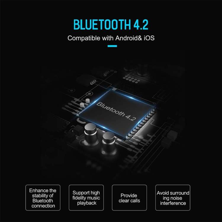 Rock B300 Wireless Bluetooth V4.2 FM Transmitter Radio Adapter Car Charger, With Dual USB Output & H