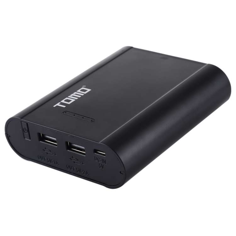 TOMO P4 USB Smart 4 Battery Charger with  Indicator Light for 18650 Li-ion Battery (Black)