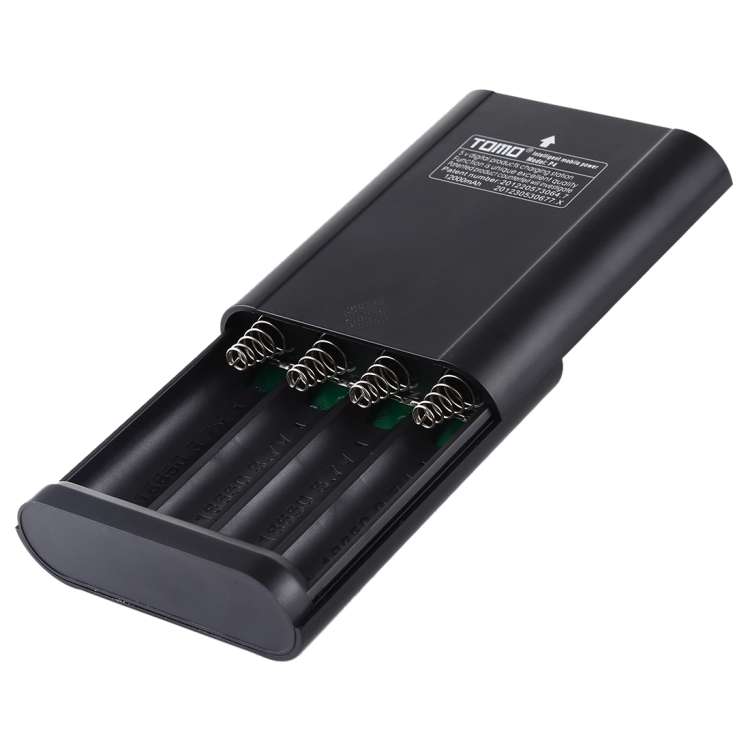 TOMO P4 USB Smart 4 Battery Charger with  Indicator Light for 18650 Li-ion Battery (Black)
