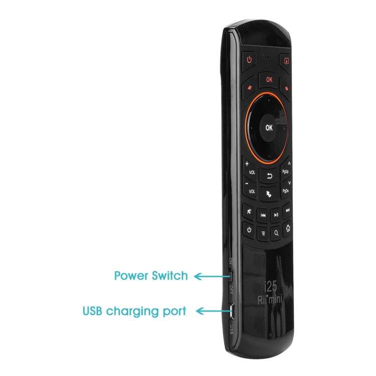 Rii i25 Air Mouse 2.4GHz Wireless Keyboard with IR Remote Controller for PC, Android TV Box / Smart