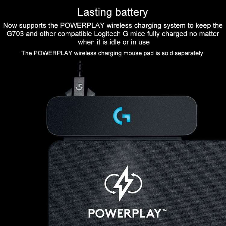 Logitech G703 LIGHTSPEED 16000 DPI 6 Programmable Buttons HERO 16K Sensor RGB Backlight Wireless Opt