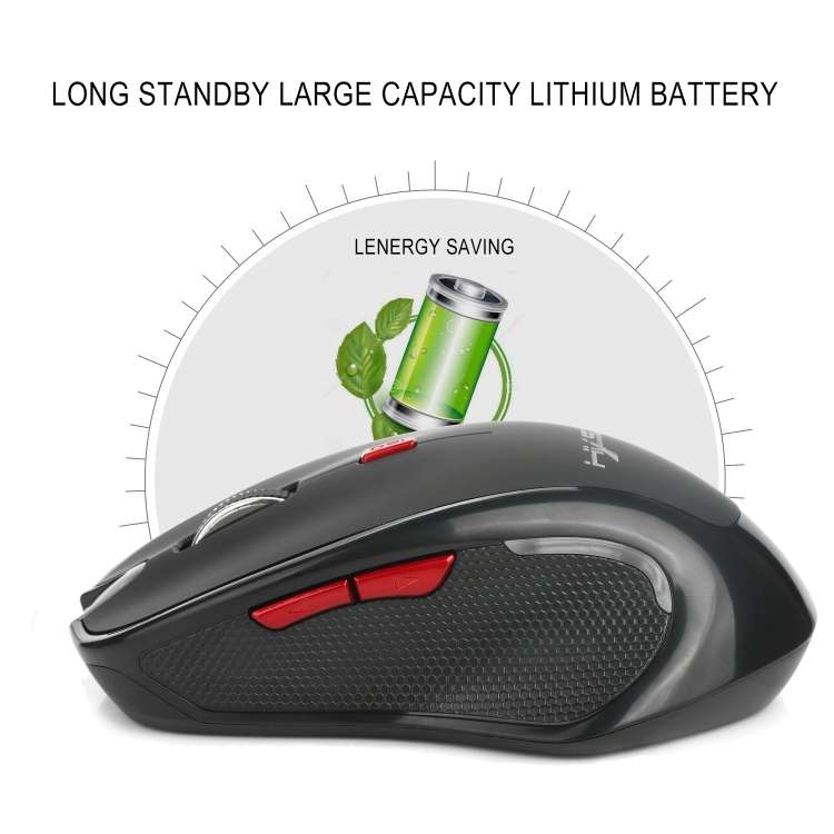 HXSJ T21 2.4GHz Bluetooth 3.0 6-keys Wireless 2400DPI Four-speed Adjustable Optical Gaming Mouse for