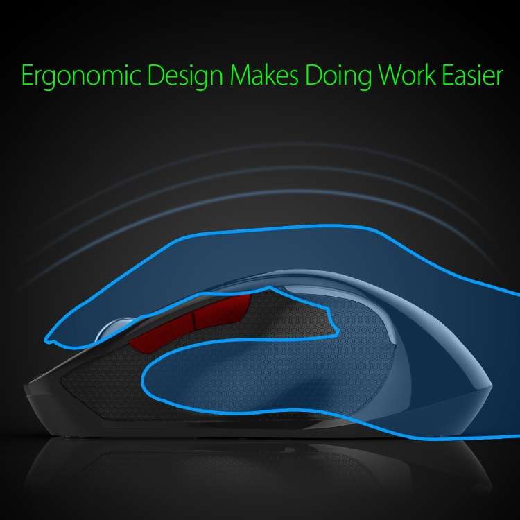 HXSJ T21 2.4GHz Bluetooth 3.0 6-keys Wireless 2400DPI Four-speed Adjustable Optical Gaming Mouse for