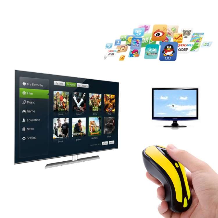 PR-01 6D Gyroscope Fly Air Mouse 2.4G USB Receiver 1600 DPI Wireless Optical Mouse for Computer PC A