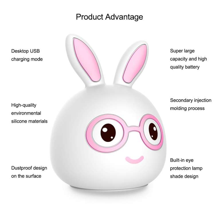 Cartoon Colorful Changing Touch Pat Sensor Night Light, Creative Battery Powered LED Decoration Lamp