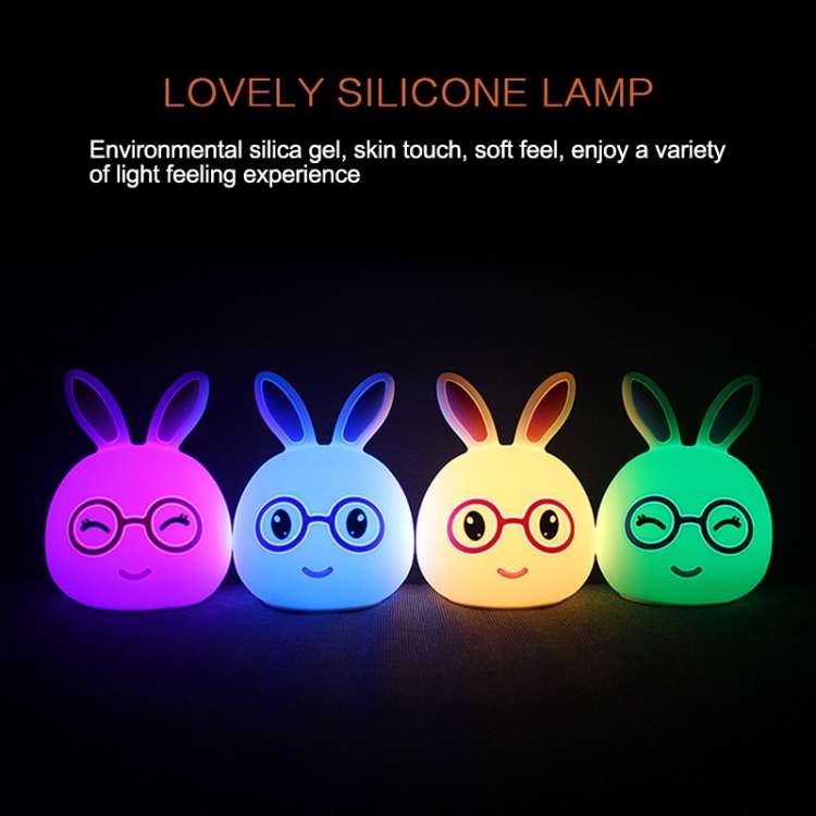 Cartoon Colorful Changing Touch Pat Sensor Night Light, Creative Battery Powered LED Decoration Lamp