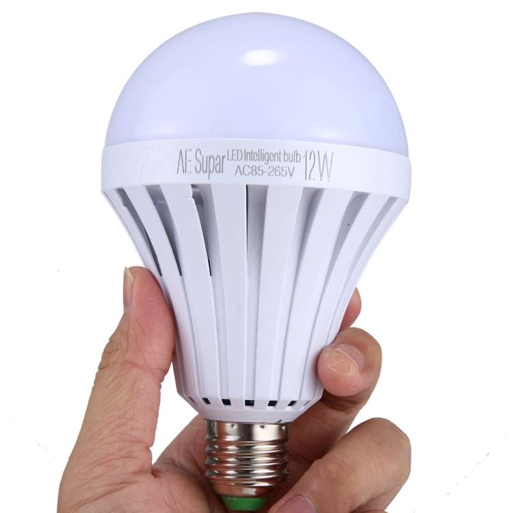 E27 12W SMD 5730 LED Bulbs, 24 LEDs 1080 LM 6000-6500K LED Intelligent Emergency Ball Steep Lights,