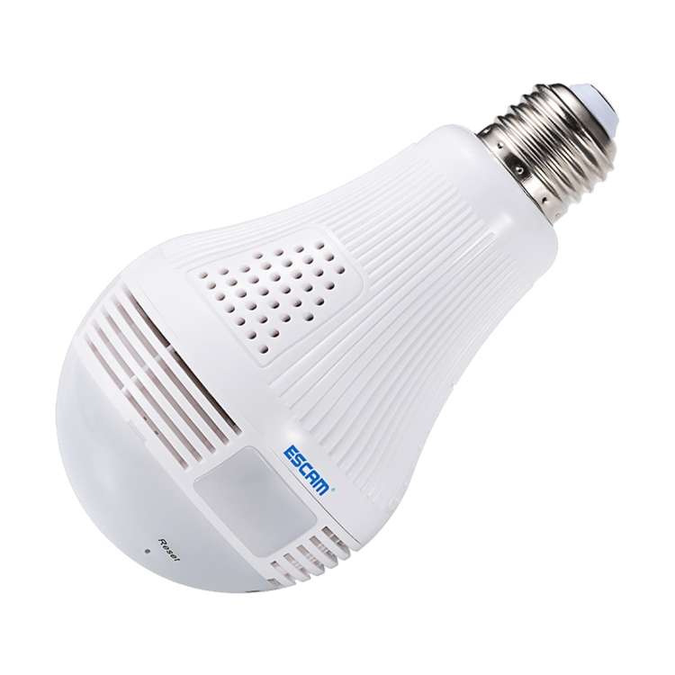 ESCAM QP136 Light Bulb 360 Degrees VR Panoramic 1.3MP WiFi Camera, Support Motion Detection, Alarm M