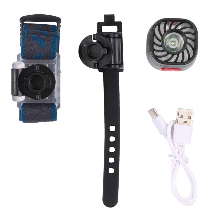 W673 Type-C Charging Magnetic Square Headlight Bicycle Light