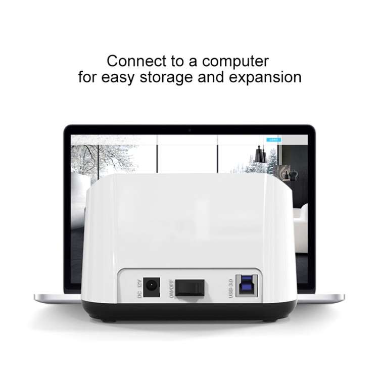 Blueendless 2.5 / 3.5 inch SATA USB 3.0 2 Bay Hard Drive Dock (EU Plug)