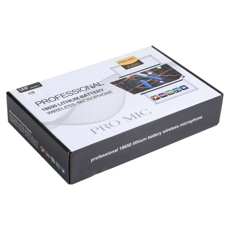 KVM KV-28 1-to-2 Handheld UHF/VHF Wireless Microphones with Receiver(Black)