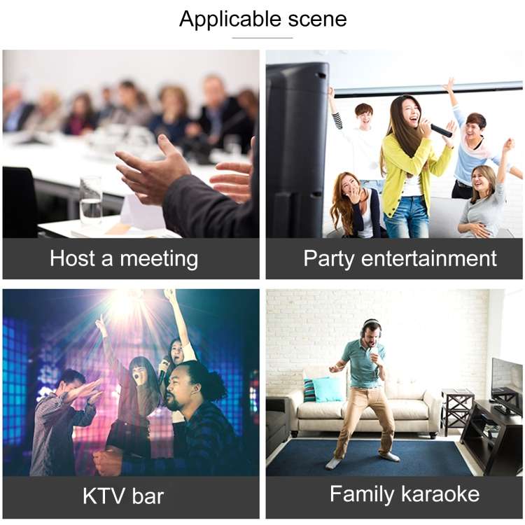 KVM KV-28 1-to-2 Handheld UHF/VHF Wireless Microphones with Receiver(Black)