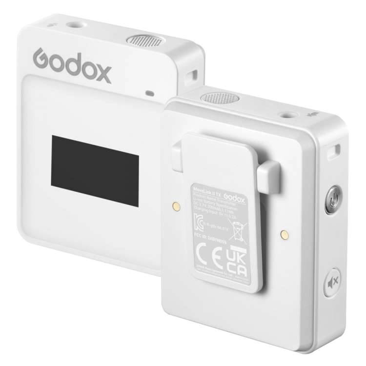 Godox MoveLink II M1 Wireless Lavalier Microphone System with Transmitters and Receiver for DSLR Cam