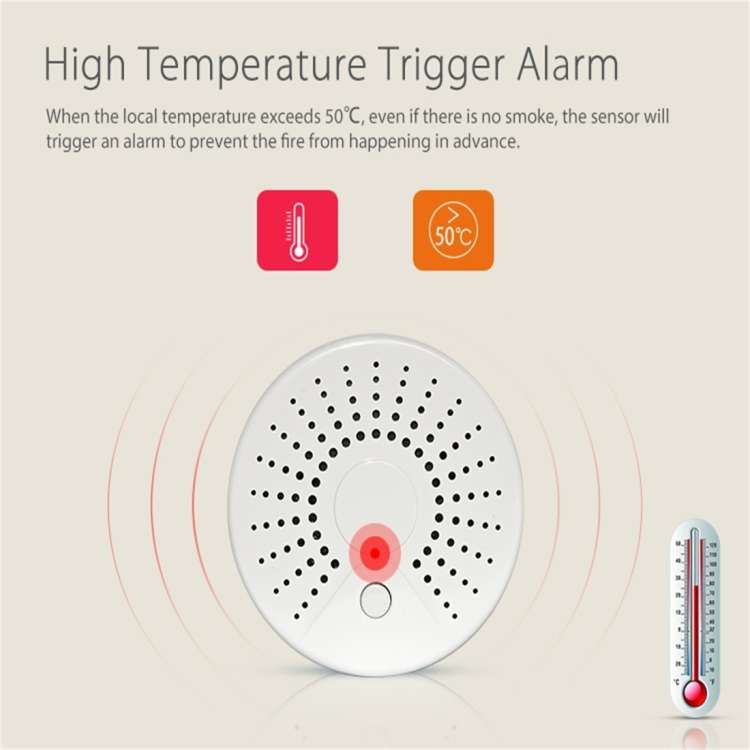 NEO NAS-SD01W WiFi Smoke Detector Sensor, Support Android / IOS systems