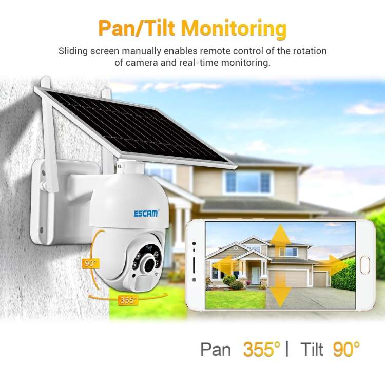 ESCAM QF450 HD 1080P 4G EU Version Solar Powered IP Camera with 64G Memory, Support Two-way Audio &