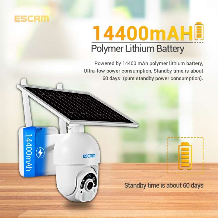 ESCAM QF450 HD 1080P 4G EU Version Solar Powered IP Camera with 64G Memory, Support Two-way Audio &