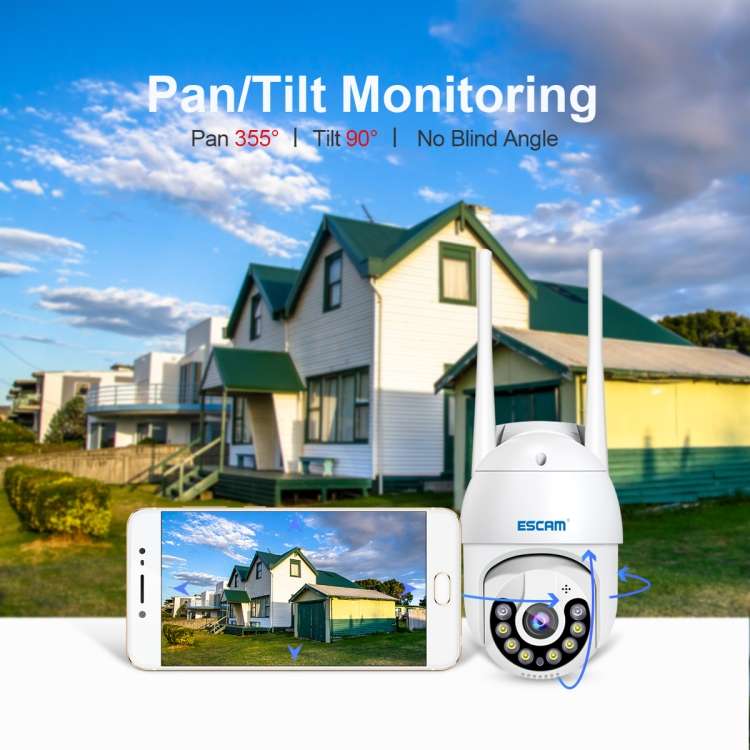 ESCAM QF800 H.265X 8MP AI Humanoid Detection Auto Tracking Waterproof WiFi IP Camera,UK Plug (White)
