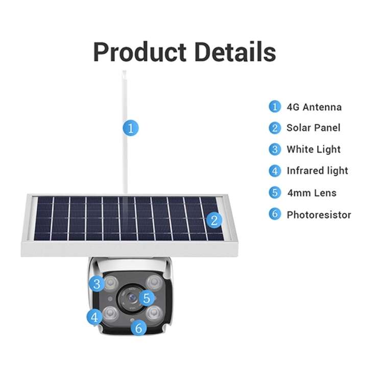 ESCAM QF460 HD 1080P IP67 Waterproof 4G Solar Panel WiFi IP Camera, Support Night Vision / TF Card,