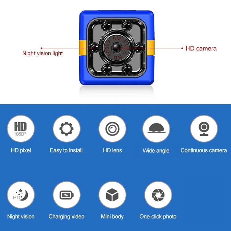 FX01 1080P Outdoor Sport HD Aerial DV Camera(Black)