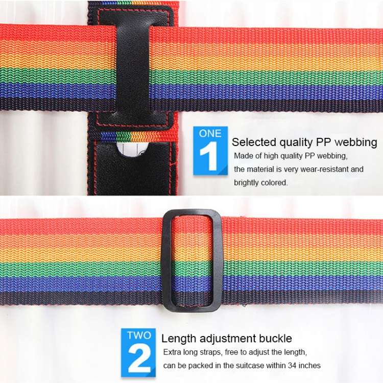 Cross Rainbow Elastic Telescopic Bag Bungee Luggage Packing Belt Travel Luggage Fixed Strap(Purple)