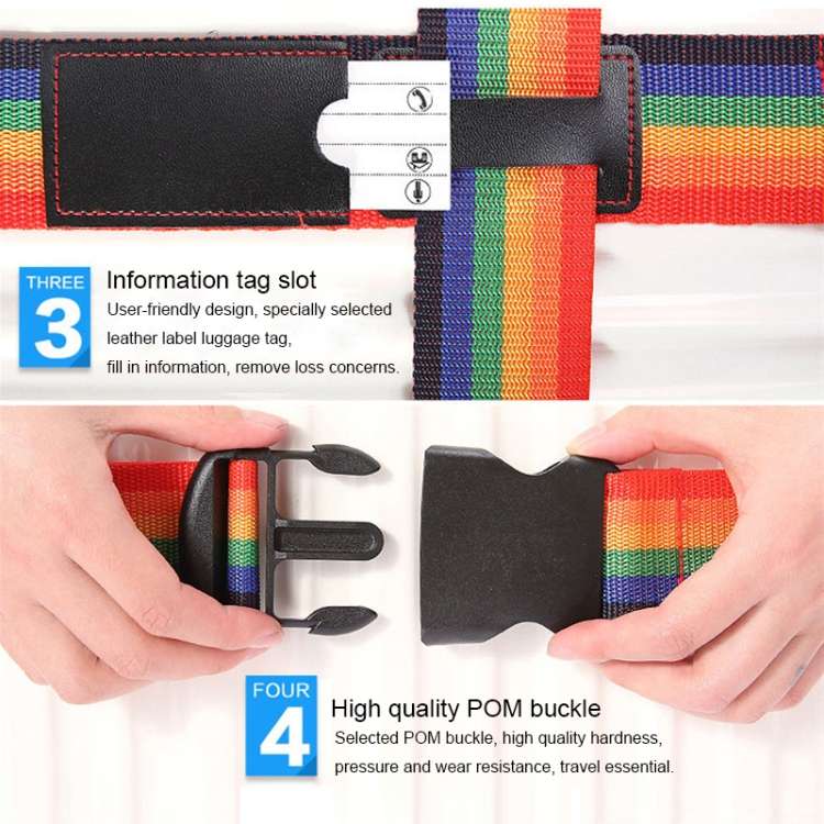 Cross Rainbow Elastic Telescopic Bag Bungee Luggage Packing Belt Travel Luggage Fixed Strap(Purple)