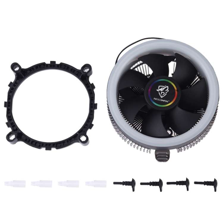 3 Pin Computer Components Chassis Fan Host Silent Cooling Fan with RGB Color Light for Intel: 1775 1