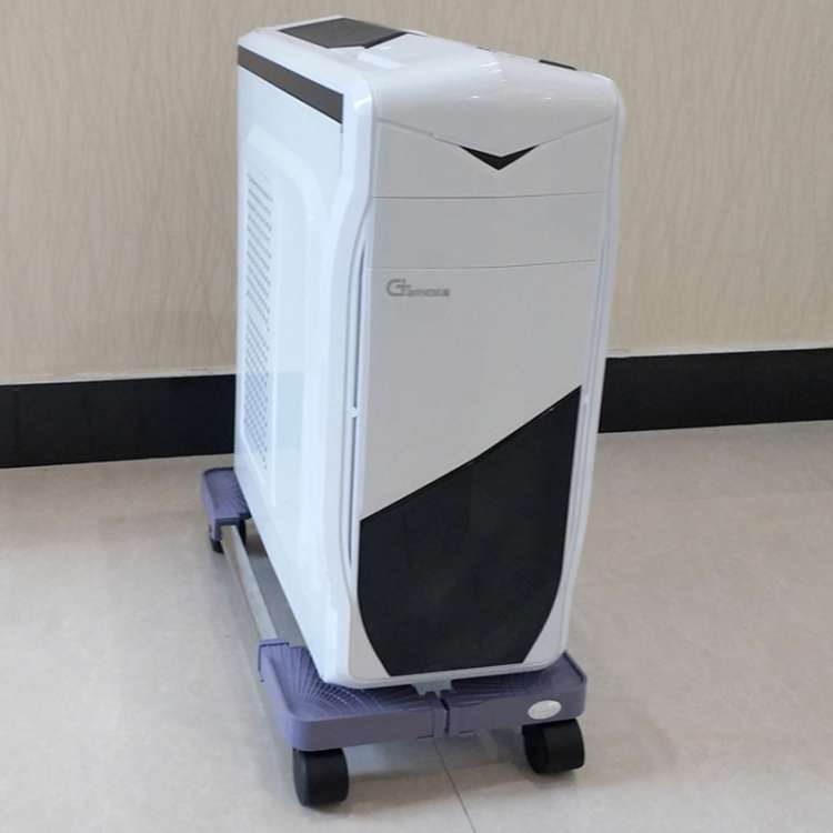 Computer Mainframe Host Adjustable Mobile Base Bracket with Wheel, 43-55cm Length Adjustable, 22-34c