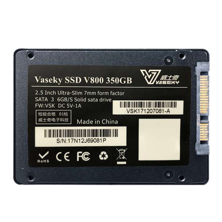 Vaseky V800 350GB 2.5 inch SATA3 6GB/s Ultra-Slim 7mm Solid State Drive SSD Hard Disk Drive for Desk