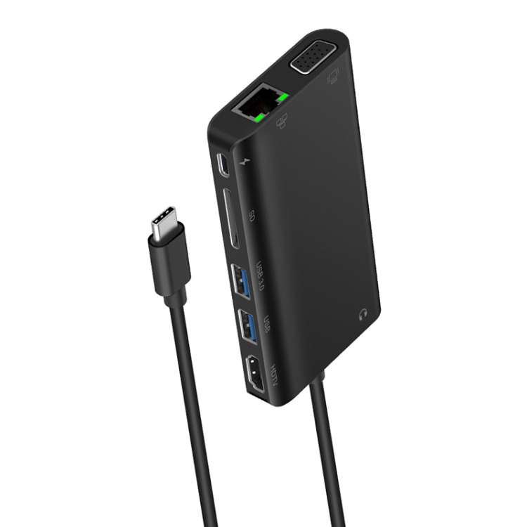 Onten 9591BD 8 in 1 USB-C / Type-C to PD USB-C / Type-C Charging + 100M Ethernet Port + Dual USB 3.0