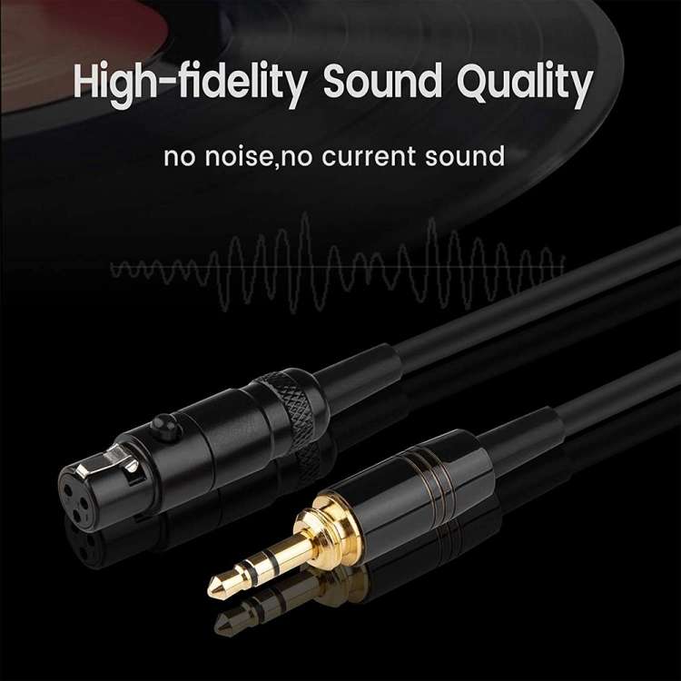 ZS0225 Headphone Audio Cable for AKG Q701 / Pioneer HDJ-2000 (Black)