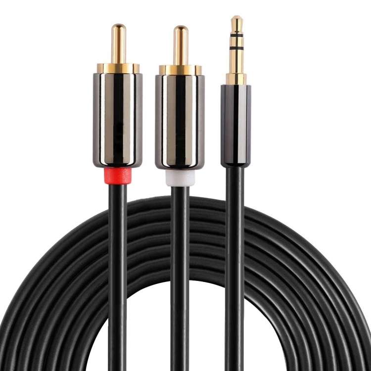 3m Gold Plated 3.5mm Jack to 2 x RCA Male Stereo Audio Cable